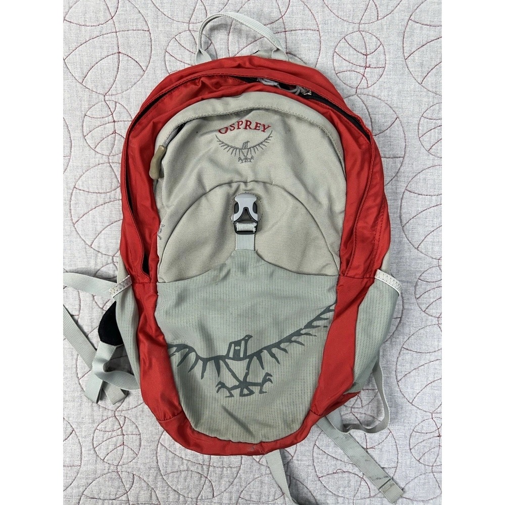 Osprey Jet Airscape Backpack Red Gray Youth Small Size Lightweight Hiking Clean